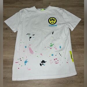 Barrow Logo Printed Crewneck T-Shirt Black Men’s XL Made In Italy Barrow Smiley